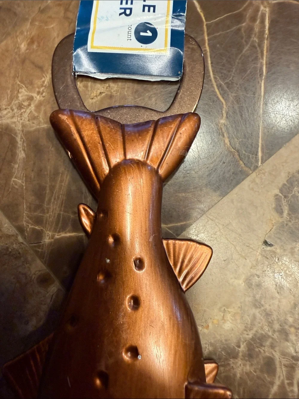 Fish-Shaped Bottle Opener in Copper